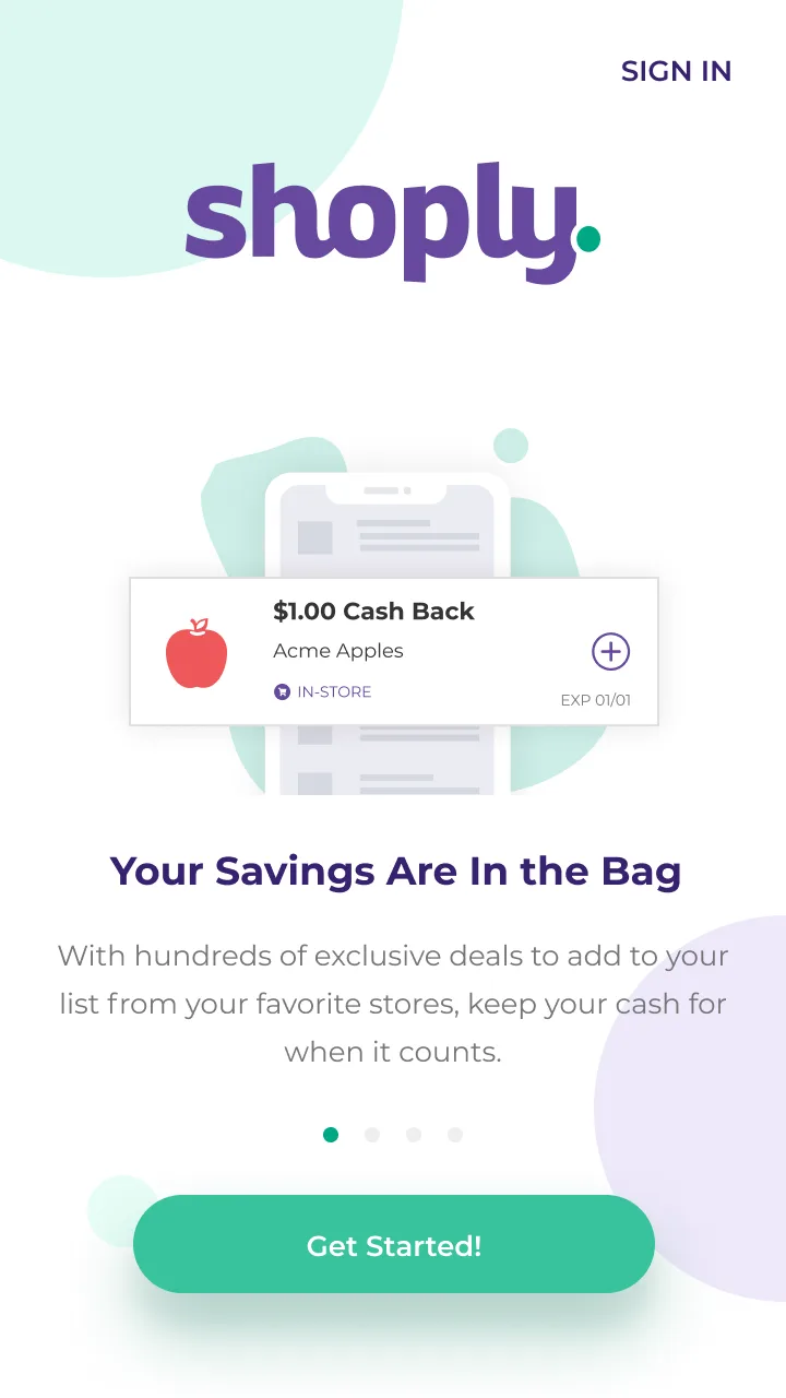 High-fidelity prototype: onboarding