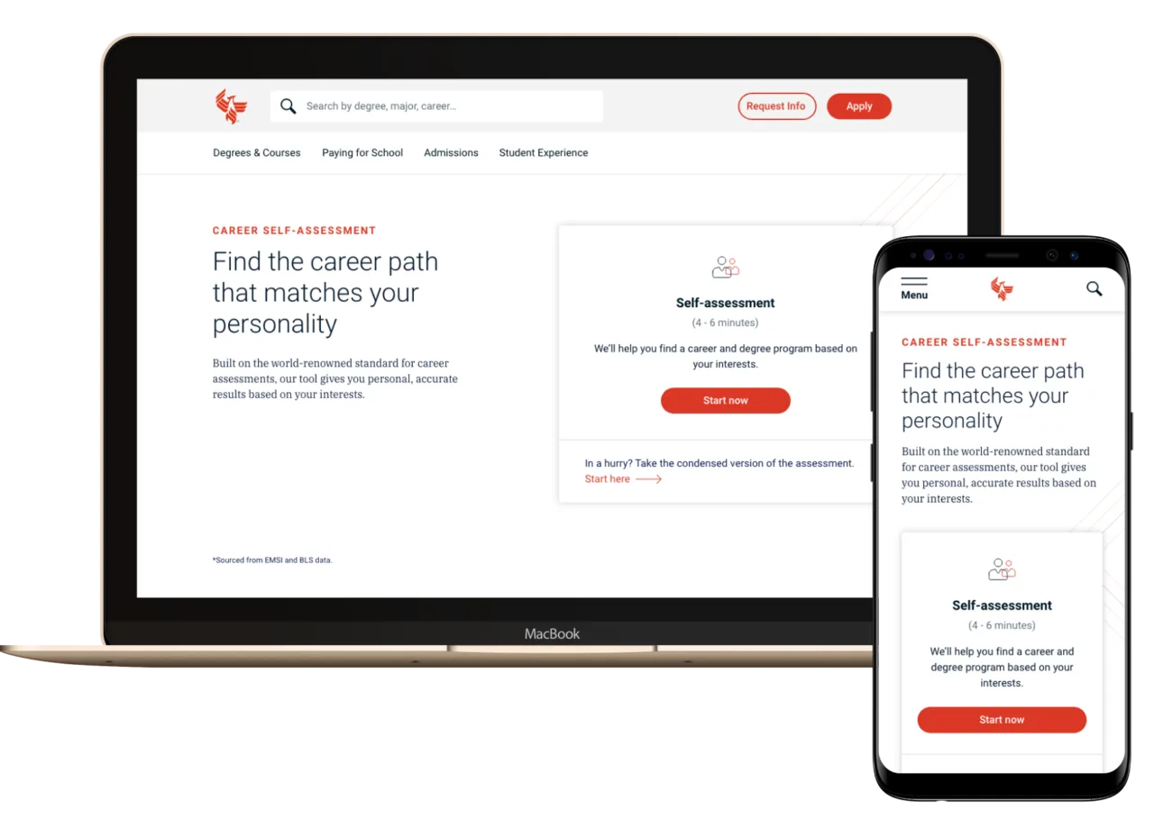 Find Your Purpose design sprint prototype screens