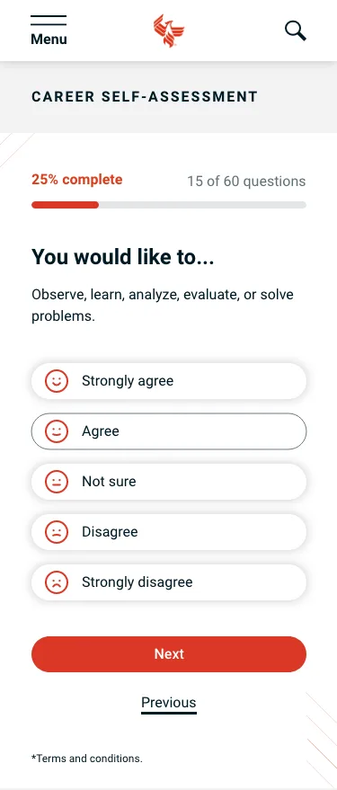 Question page mobile